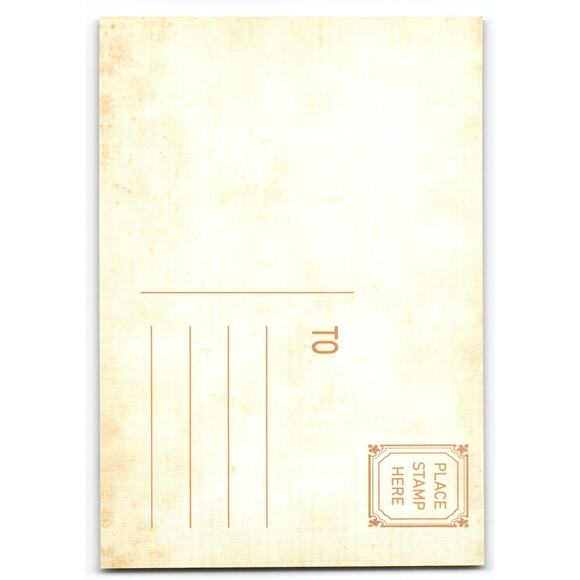 Vintage Style Christmas Lithograph Postcard with Gift Stack Design - Picture 2 of 2